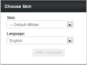 Choosing an Affiliate Skin and Language