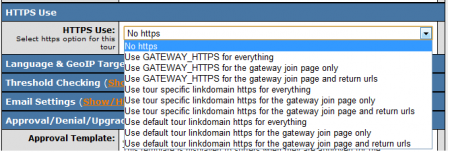HTTP Use Settings