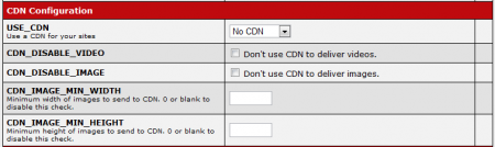 CARMA CDN Configuration Settings