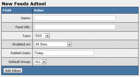 Adding a New Feed Adtool in NATS