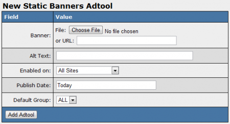 Adding a New Banner Adtool in NATS