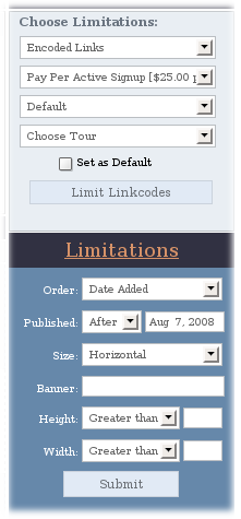 Limit Adtools to a Search