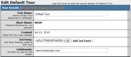 Editing Your AdultFriendFinder Tour