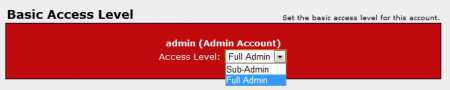 Changing an Account's Access Level in CARMA