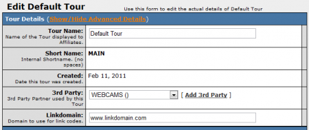 Editing Your WebCams Tour