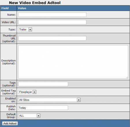 Adding a new Embedded Video in NATS